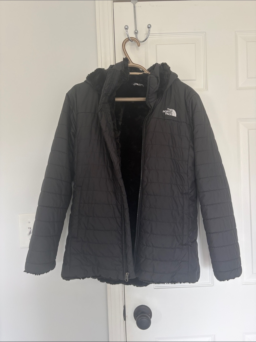 The North Face Black Quilted Hooded Puffer Jacket
